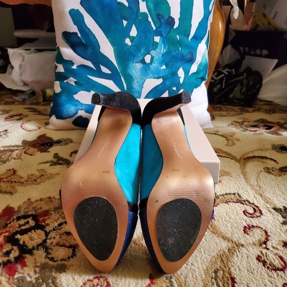 BCBGeneration Blue Suede Heels - Picture 4 of 4